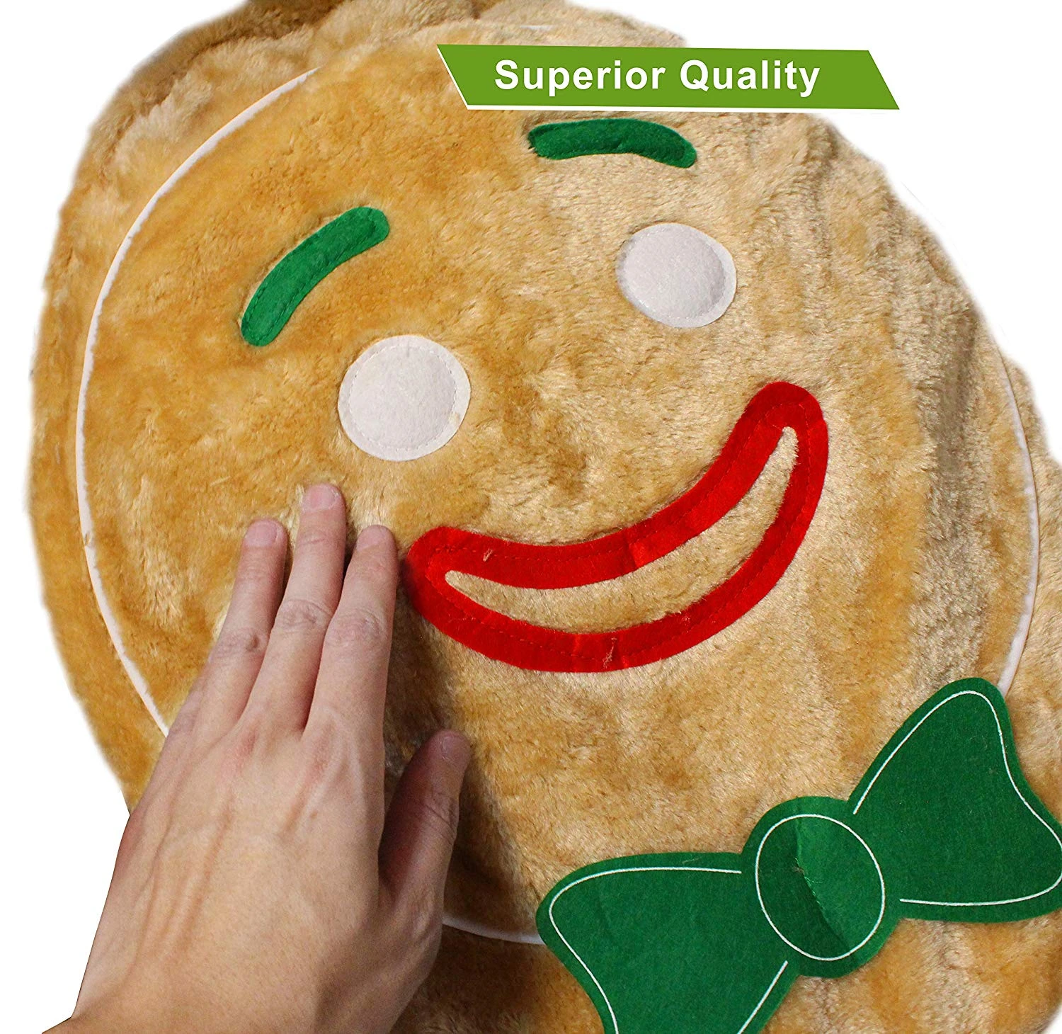 5 Pieces Christmas Gingerbread Theme Bathroom Decoration Set 4 5 Pieces Christmas Gingerbread Theme Bathroom Decoration Set - Image 2