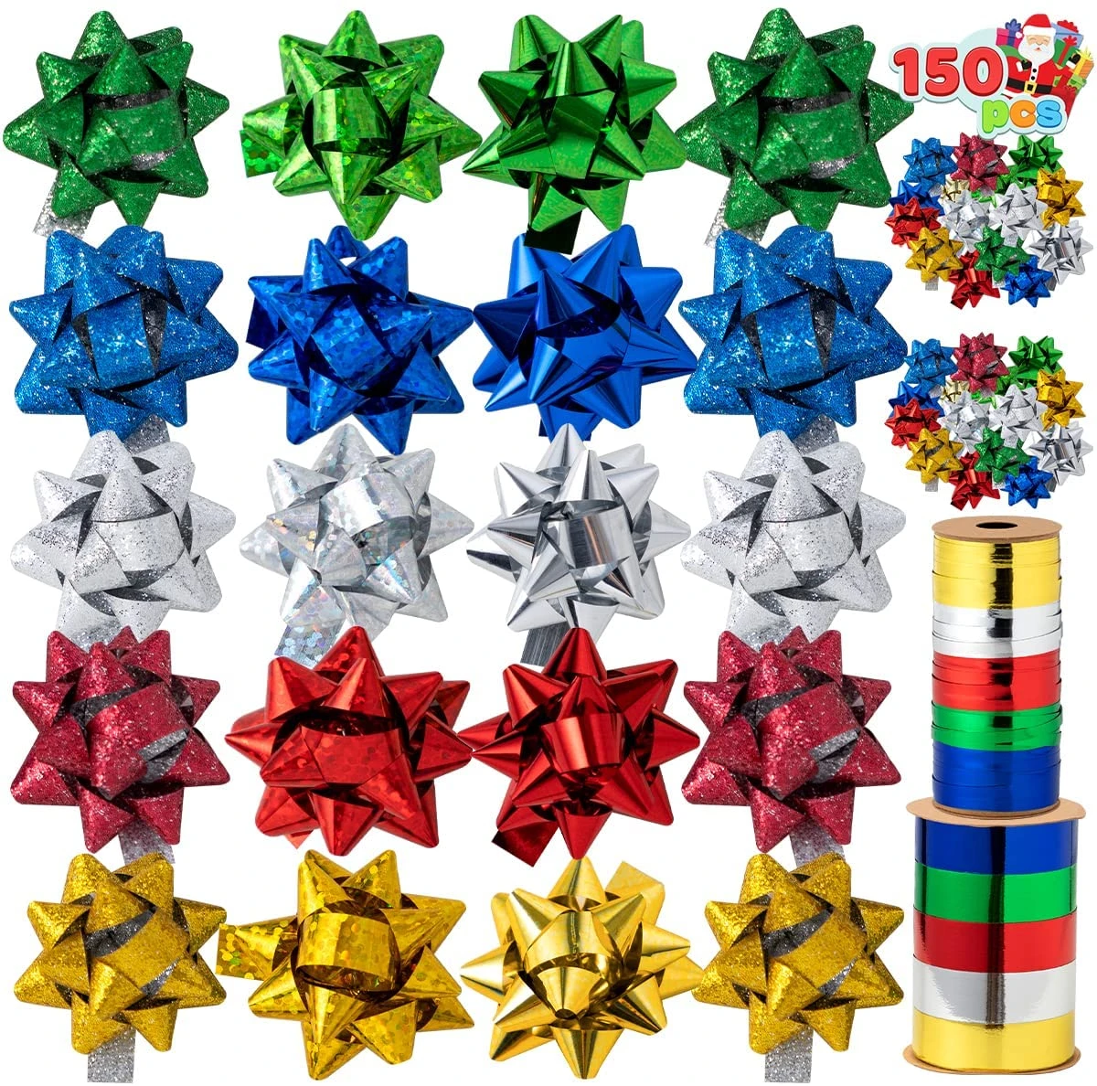 1 Inch Christmas Gift Bows, 150 Pcs 10 1 Inch Christmas Gift Bows, 150 Pcs - Image 8