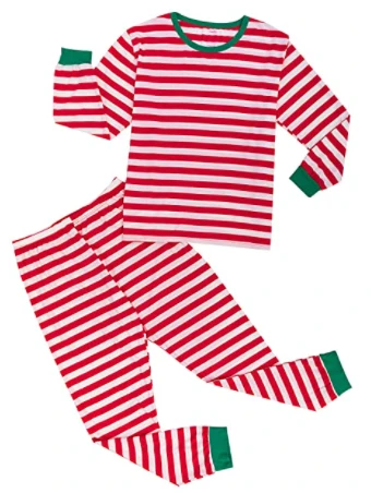 Women Christmas Red Stripe Family Matching Pajama 6 Women Christmas Red Stripe Family Matching Pajama - Image 4