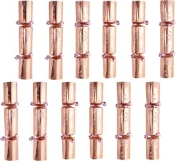 12Pcs Rose Gold Pattern Christmas Cracker Set