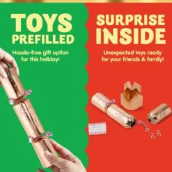 12Pcs Rose Gold Pattern Christmas Cracker Set -Xmas Supplies Shop 12PcsRoseGoldPatternChristmasCrackerSet 4