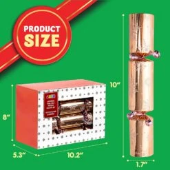 12Pcs Rose Gold Pattern Christmas Cracker Set -Xmas Supplies Shop 12PcsRoseGoldPatternChristmasCrackerSet 6