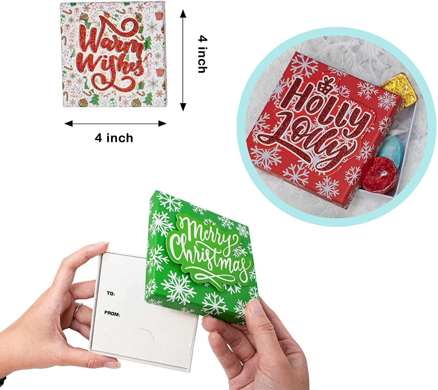Square Shape Christmas Gift Box, 9 PCs 5 Square Shape Christmas Gift Box, 9 PCs - Image 3