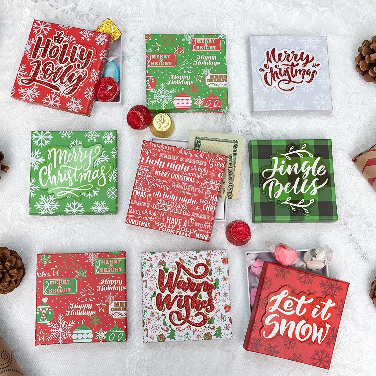 Square Shape Christmas Gift Box, 9 PCs 7 Square Shape Christmas Gift Box, 9 PCs - Image 5