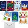 Christmas Colored Print Gift Card With Envelopes, 48 Pcs -Xmas Supplies Shop 13836 1