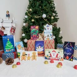 Christmas Colored Print Gift Card With Envelopes, 48 Pcs 12 Christmas Colored Print Gift Card With Envelopes, 48 Pcs -Xmas Supplies Shop 13836 4