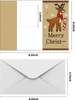 Christmas Gift Card Craft Paper With Envelopes, 30 PCs 11 Christmas Gift Card Craft Paper With Envelopes, 30 PCs -Xmas Supplies Shop 13837 3