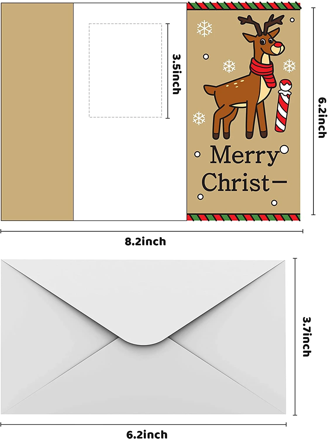 Christmas Gift Card Craft Paper With Envelopes, 30 PCs 5 Christmas Gift Card Craft Paper With Envelopes, 30 PCs - Image 3