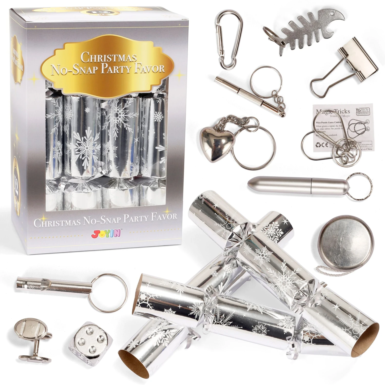 Christmas Party Table Favors (Silver Snowflake), 12 Pack 8 Christmas Party Table Favors (Silver Snowflake), 12 Pack - Image 6