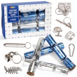 Christmas Party Table Favors (Blue Silver Snowflake), 8 Pack 15 Christmas Party Table Favors (Blue Silver Snowflake), 8 Pack -Xmas Supplies Shop 13961 8