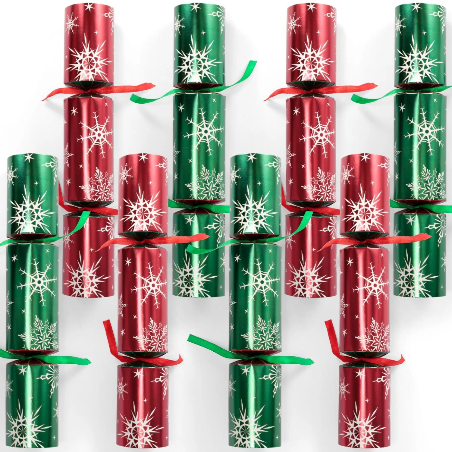 Christmas Party Table Favors (Red Green Snowflake), 8 Pack 3 Christmas Party Table Favors (Red Green Snowflake), 8 Pack