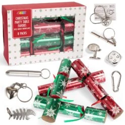 Christmas Party Table Favors (Red Green Snowflake), 8 Pack 15 Christmas Party Table Favors (Red Green Snowflake), 8 Pack -Xmas Supplies Shop 13962 8