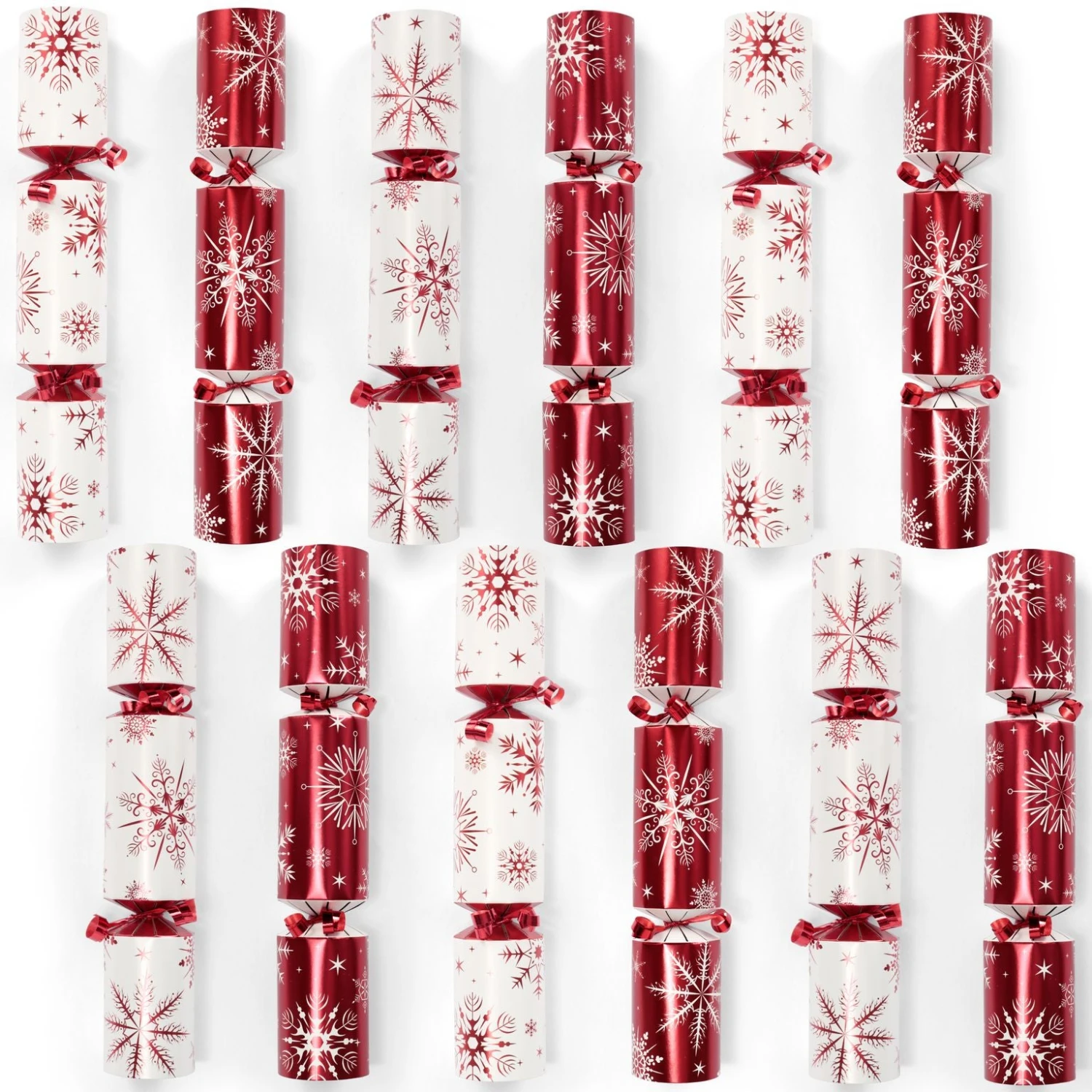 Christmas Party Table Favors (Red White Snowflake), 12 Pack 3 Christmas Party Table Favors (Red White Snowflake), 12 Pack