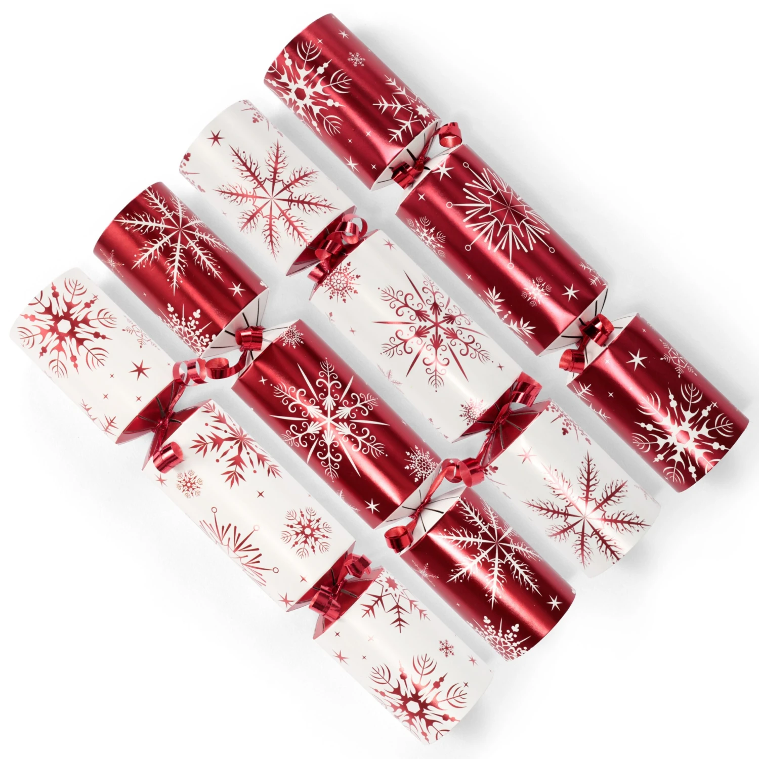 Christmas Party Table Favors (Red White Snowflake), 12 Pack 4 Christmas Party Table Favors (Red White Snowflake), 12 Pack - Image 2