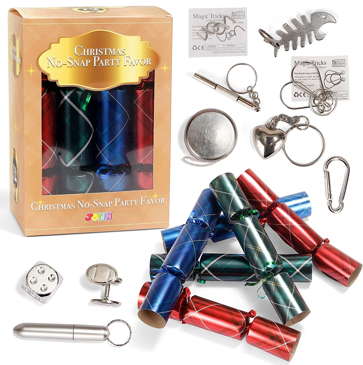 Christmas Party Table Favors (Red, Green, Blue Plaid), 12 Pack 8 Christmas Party Table Favors (Red, Green, Blue Plaid), 12 Pack - Image 6