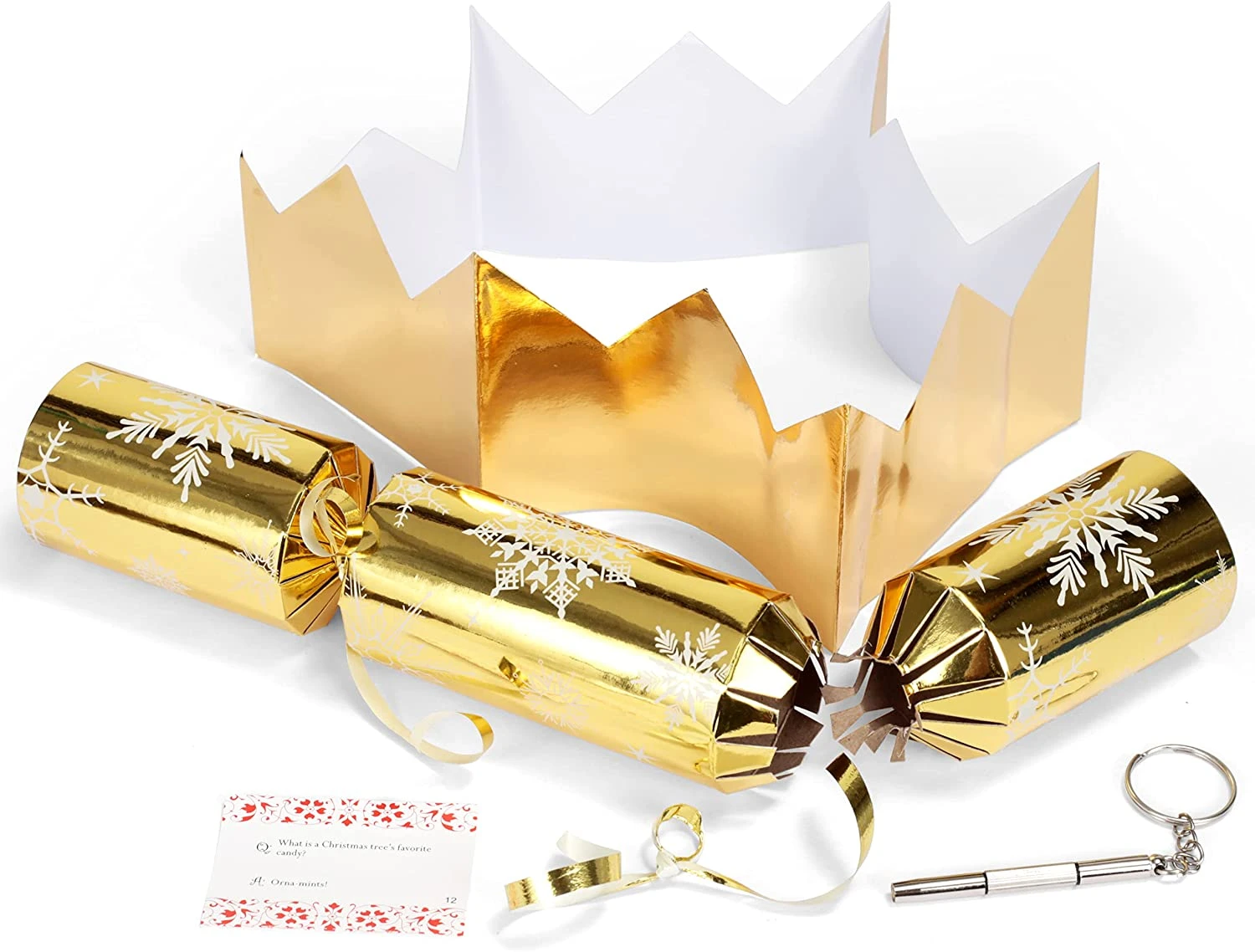 Christmas Party Table Favors (Gold Snowflake), 12 Pack 7 Christmas Party Table Favors (Gold Snowflake), 12 Pack - Image 5