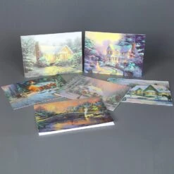 Christmas Snowy Town Greeting Cards Assortment With Envelopes