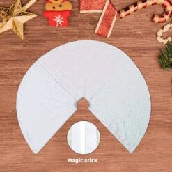 8" Sparkly Silver Sequin Christmas Tree Skirt 10 8" Sparkly Silver Sequin Christmas Tree Skirt -Xmas Supplies Shop 14035 5