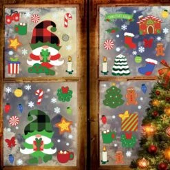 Christmas Window Clings (Gnome), 300 Pcs 11 Christmas Window Clings (Gnome), 300 Pcs -Xmas Supplies Shop 14049 2