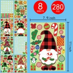Christmas Window Clings (Gnome), 300 Pcs 12 Christmas Window Clings (Gnome), 300 Pcs -Xmas Supplies Shop 14049 3