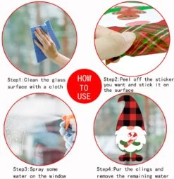 Christmas Window Clings (Gnome), 300 Pcs 13 Christmas Window Clings (Gnome), 300 Pcs -Xmas Supplies Shop 14049 4