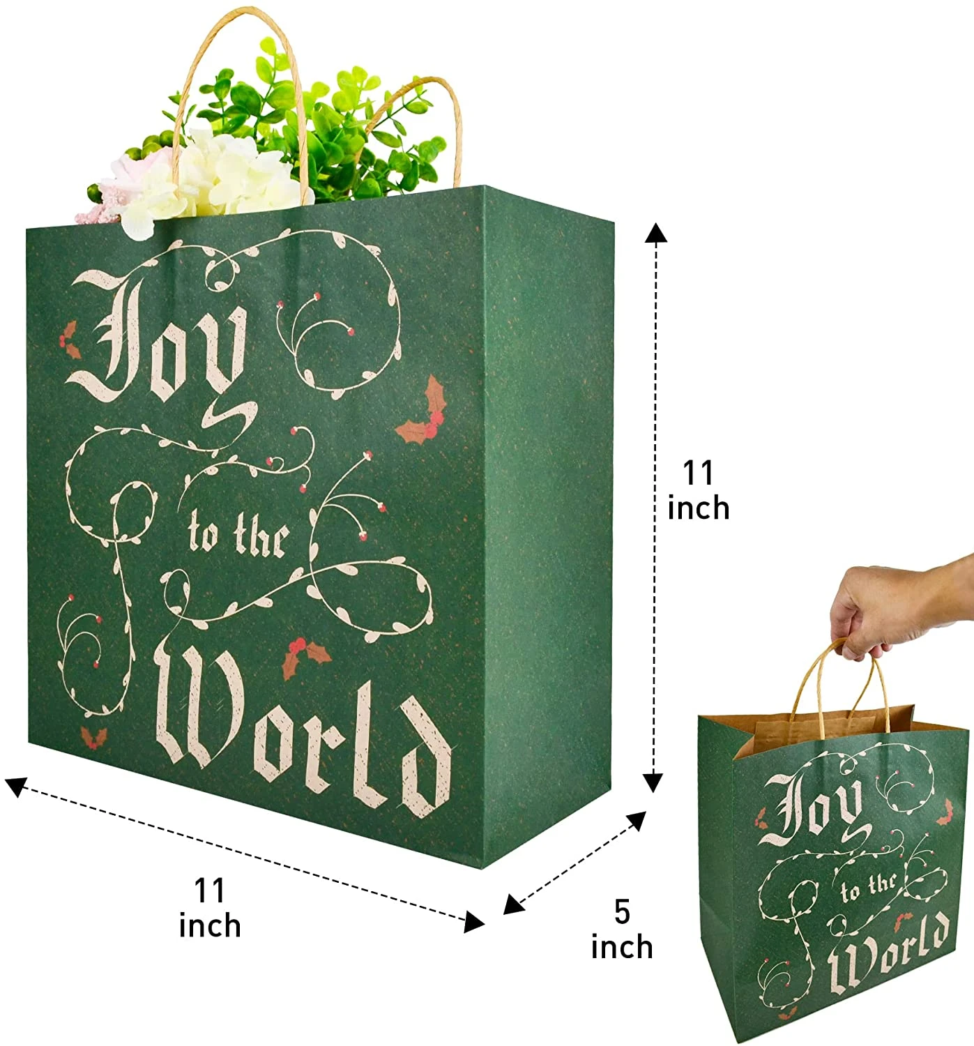 Large Pack Christmas Kraft Paper Bags With 8 Generic Vintage Drawstring, 24 Pcs 7 Large Pack Christmas Kraft Paper Bags With 8 Generic Vintage Drawstring, 24 Pcs - Image 5