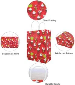 Christmas Red Themed Kraft Paper Gift Bags, 36 Pcs 14 Christmas Red Themed Kraft Paper Gift Bags, 36 Pcs -Xmas Supplies Shop 14062 4