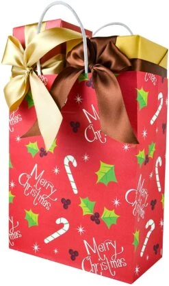 Christmas Red Themed Kraft Paper Gift Bags, 36 Pcs 16 Christmas Red Themed Kraft Paper Gift Bags, 36 Pcs -Xmas Supplies Shop 14062 7