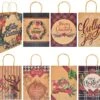 Christmas Vintage Style Gift Bag, 24 Pcs 1 Christmas Vintage Style Gift Bag, 24 Pcs -Xmas Supplies Shop 14067 1