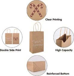 Small Christmas White & Red Themed Bag With Drawstring 8 Designs, 32 Pcs 12 Small Christmas White & Red Themed Bag With Drawstring 8 Designs, 32 Pcs -Xmas Supplies Shop 14068 4