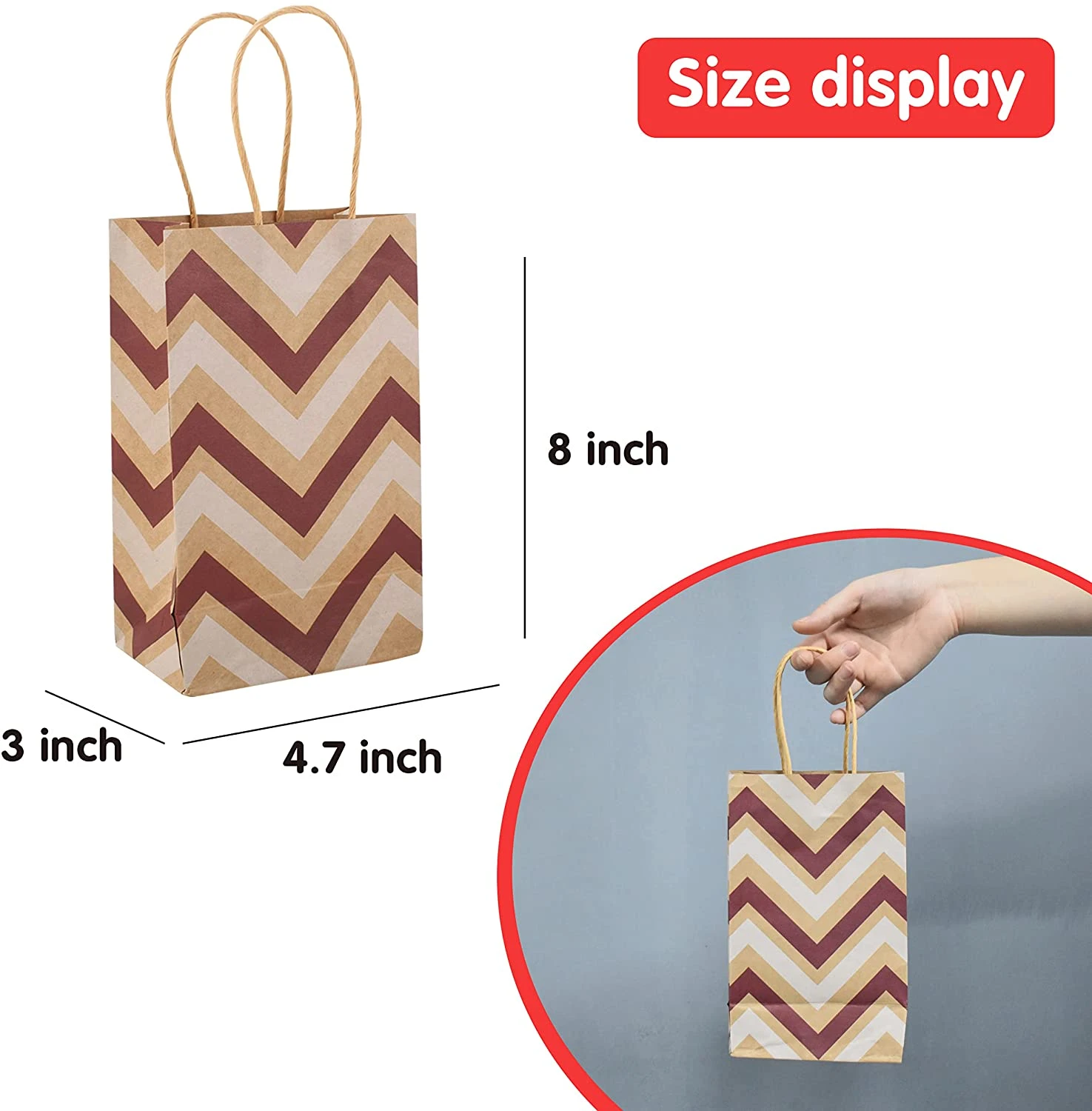 Small Christmas White & Red Themed Bag With Drawstring 8 Designs, 32 Pcs 7 Small Christmas White & Red Themed Bag With Drawstring 8 Designs, 32 Pcs - Image 5