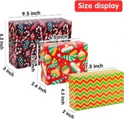 3 Size Nesting Box With 4 Christmas Design Set, 24 Pcs -Xmas Supplies Shop 14069 5