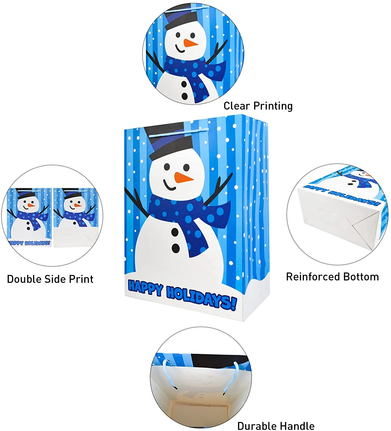 Blue Christmas Gift Bag, 32 Pcs 5 Blue Christmas Gift Bag, 32 Pcs - Image 3