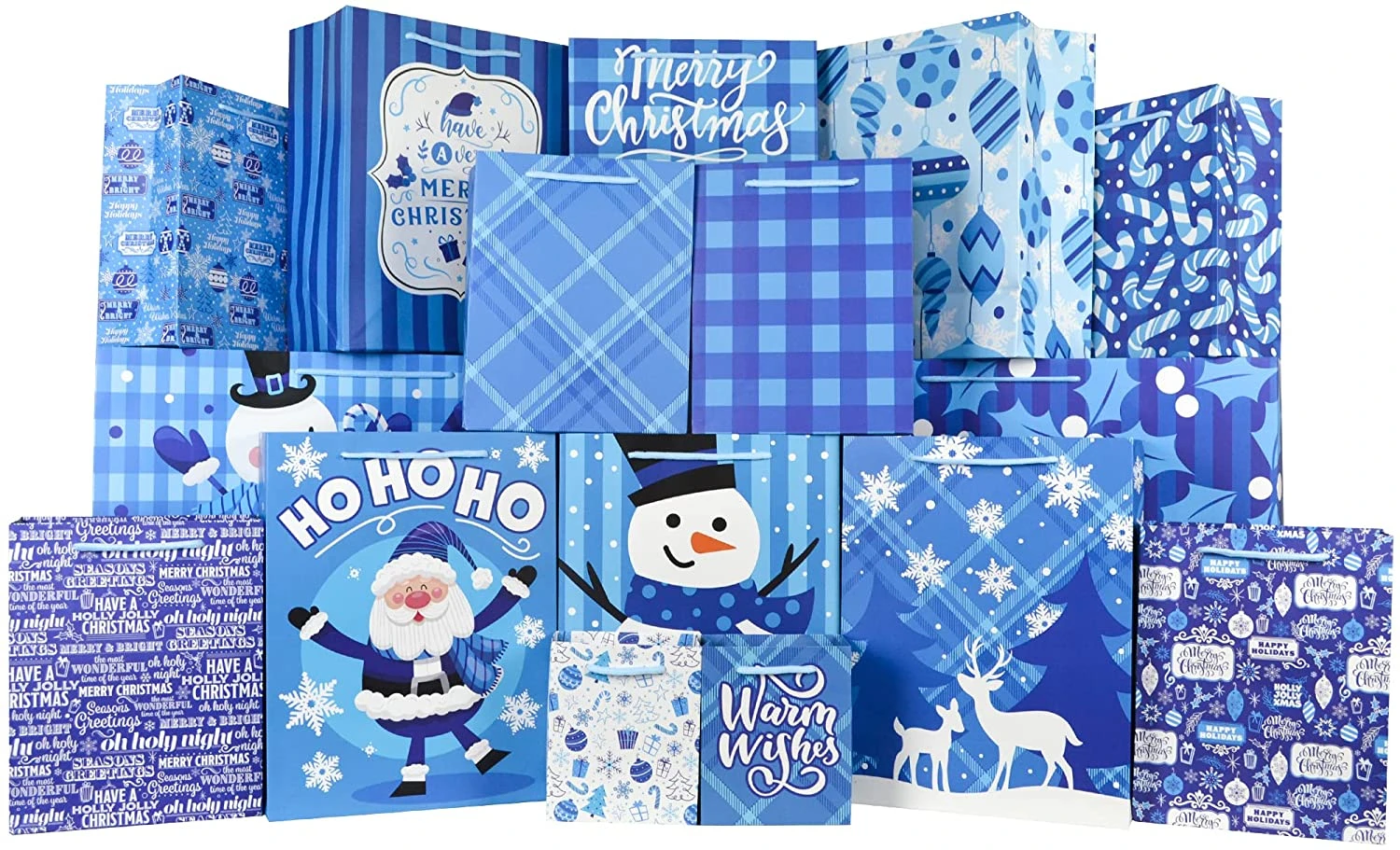 Blue Christmas Gift Bag, 32 Pcs 6 Blue Christmas Gift Bag, 32 Pcs - Image 4
