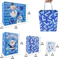 Blue Christmas Gift Bag, 32 Pcs 15 Blue Christmas Gift Bag, 32 Pcs -Xmas Supplies Shop 14075 5
