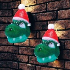 Christmas Santa Hat Dino Light Cover, 2 Pcs