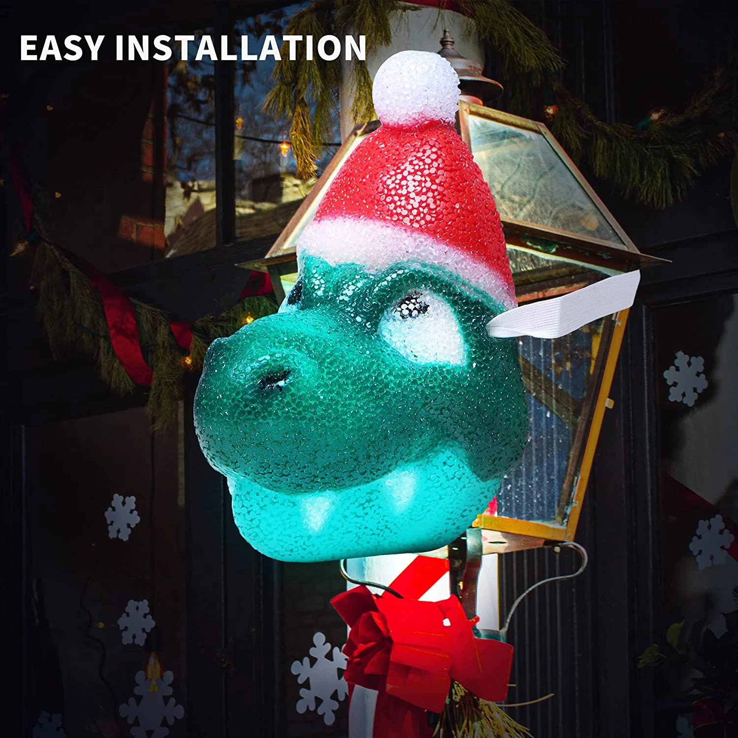Christmas Santa Hat Dino Light Cover, 2 Pcs 5 Christmas Santa Hat Dino Light Cover, 2 Pcs - Image 3