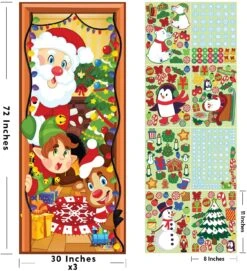 Christmas Door Cover With Window Clings 10 Christmas Door Cover With Window Clings -Xmas Supplies Shop 14120 2