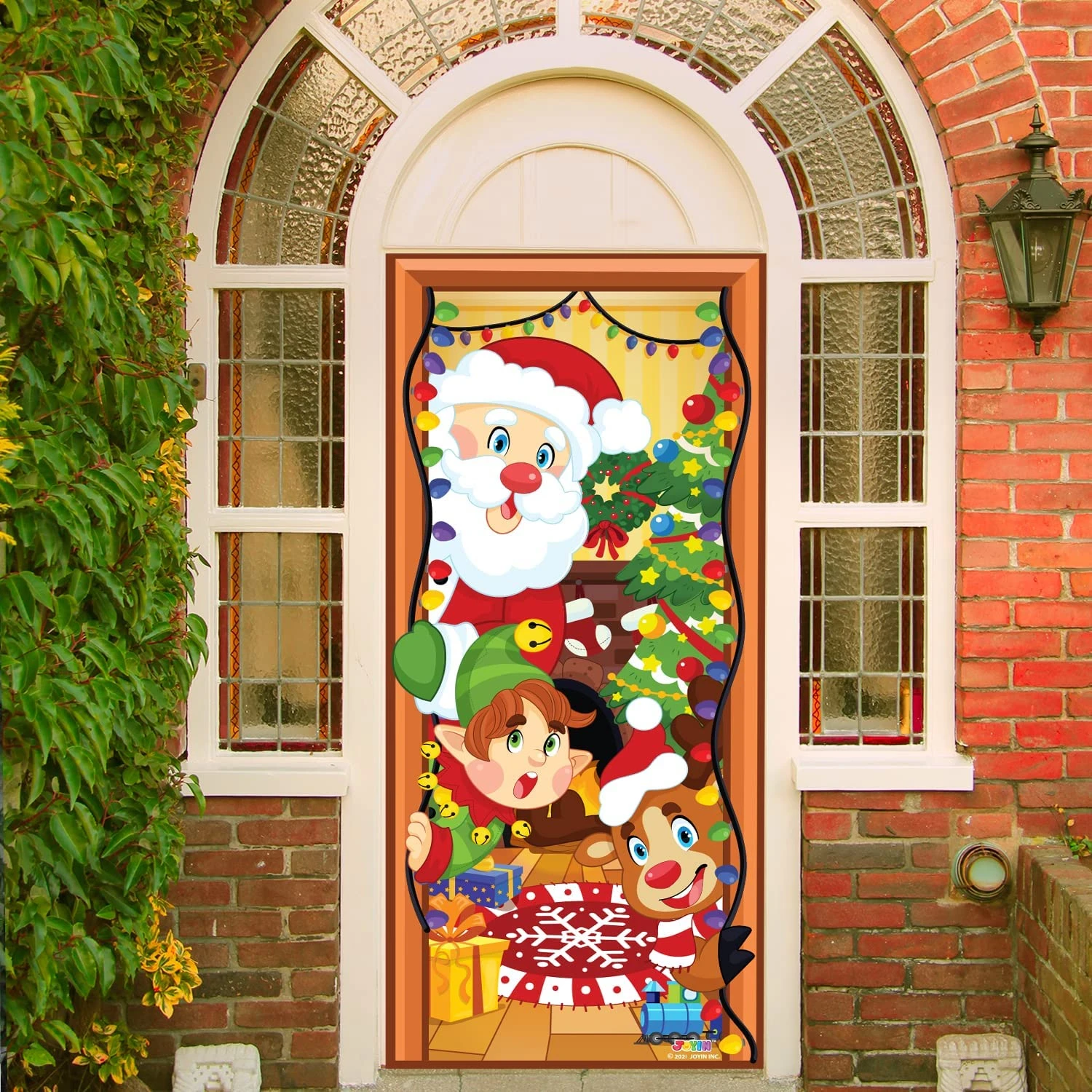 Christmas Door Cover With Window Clings 7 Christmas Door Cover With Window Clings - Image 5