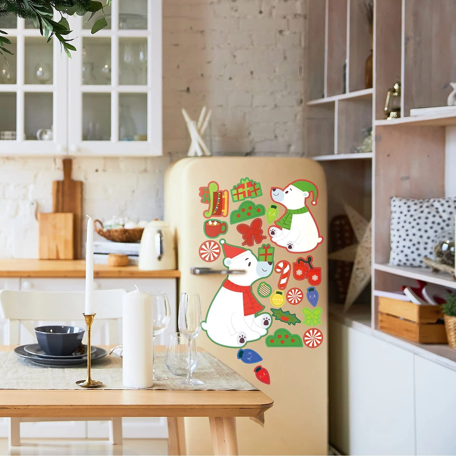 Christmas Door Cover With Window Clings 8 Christmas Door Cover With Window Clings - Image 6