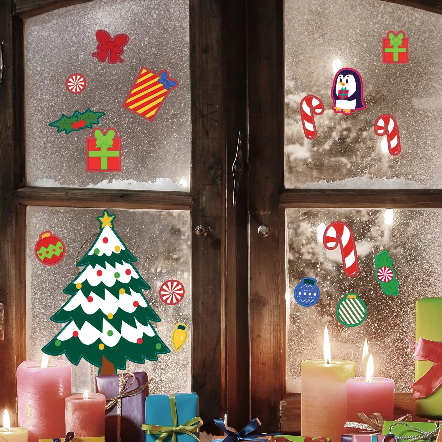 Christmas Door Cover With Window Clings 9 Christmas Door Cover With Window Clings - Image 7