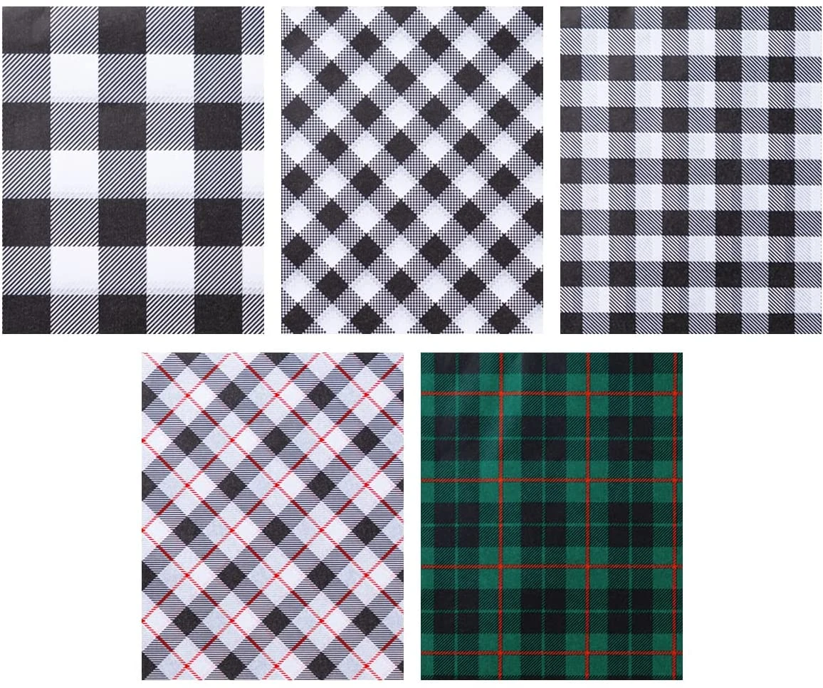 Christmas Classic Plaid Wrapping Tissue Paper, 150 Sheets 6 Christmas Classic Plaid Wrapping Tissue Paper, 150 Sheets - Image 4