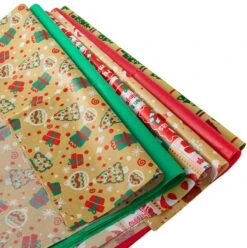 Classic Design Christmas Kraft Tissue Paper, 150 Sheets