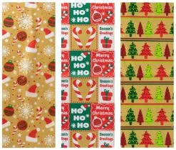 Classic Design Christmas Kraft Tissue Paper, 150 Sheets 11 Classic Design Christmas Kraft Tissue Paper, 150 Sheets -Xmas Supplies Shop 14185 3