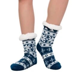 Christmas Fuzzy Ripple Slipper Socks, 2 Pack -Xmas Supplies Shop 14195 4