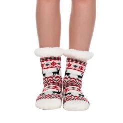 Christmas Fuzzy Crew Socks, 2 Pack -Xmas Supplies Shop 14196 3