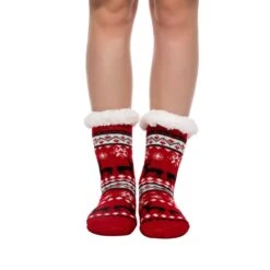 Christmas Fuzzy Crew Socks, 2 Pack -Xmas Supplies Shop 14196 5
