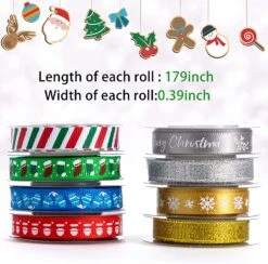 Christmas Ribbon For Gifts 12 Christmas Ribbon For Gifts -Xmas Supplies Shop 14271 3
