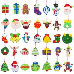 Christmas Ornaments Craft Kits, 36 Pack