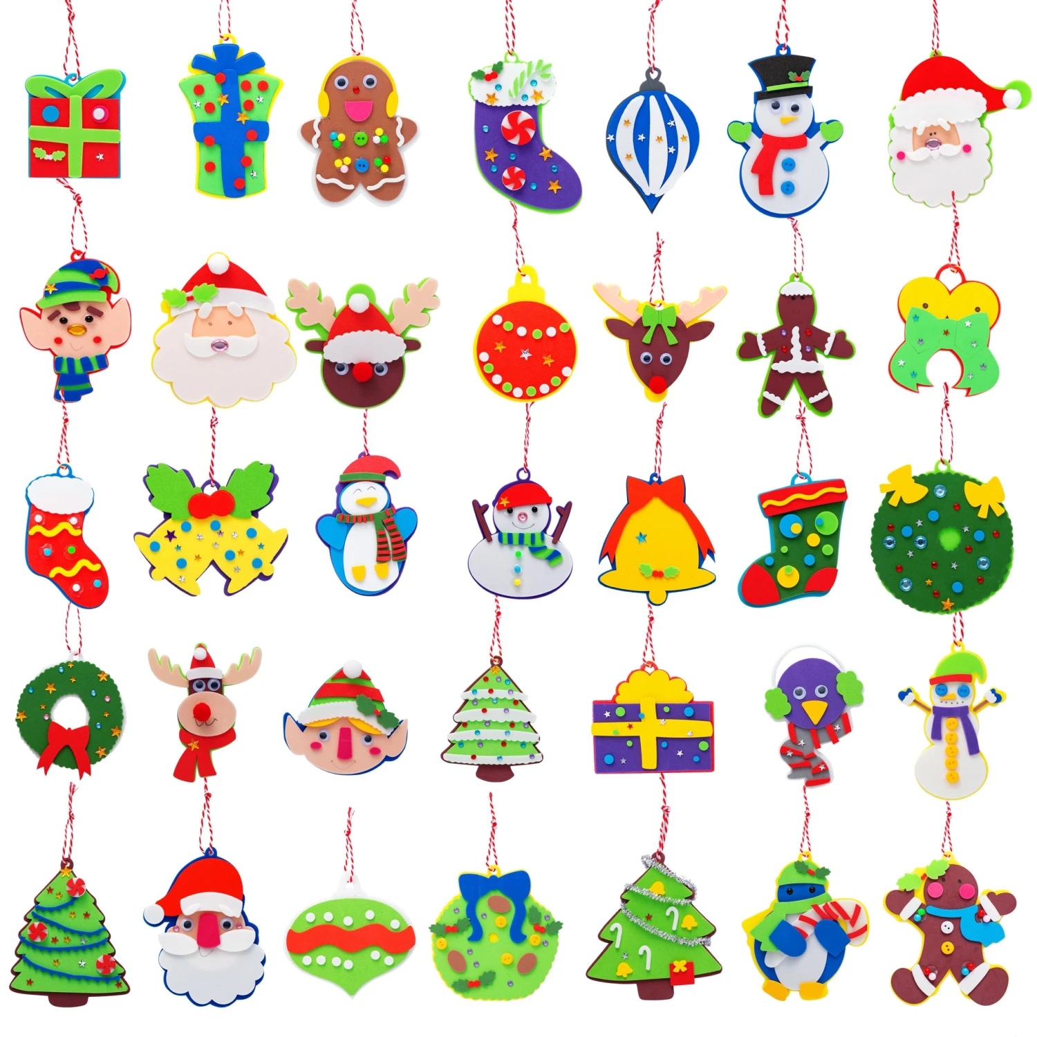 Christmas Ornaments Craft Kits, 36 Pack 3 Christmas Ornaments Craft Kits, 36 Pack